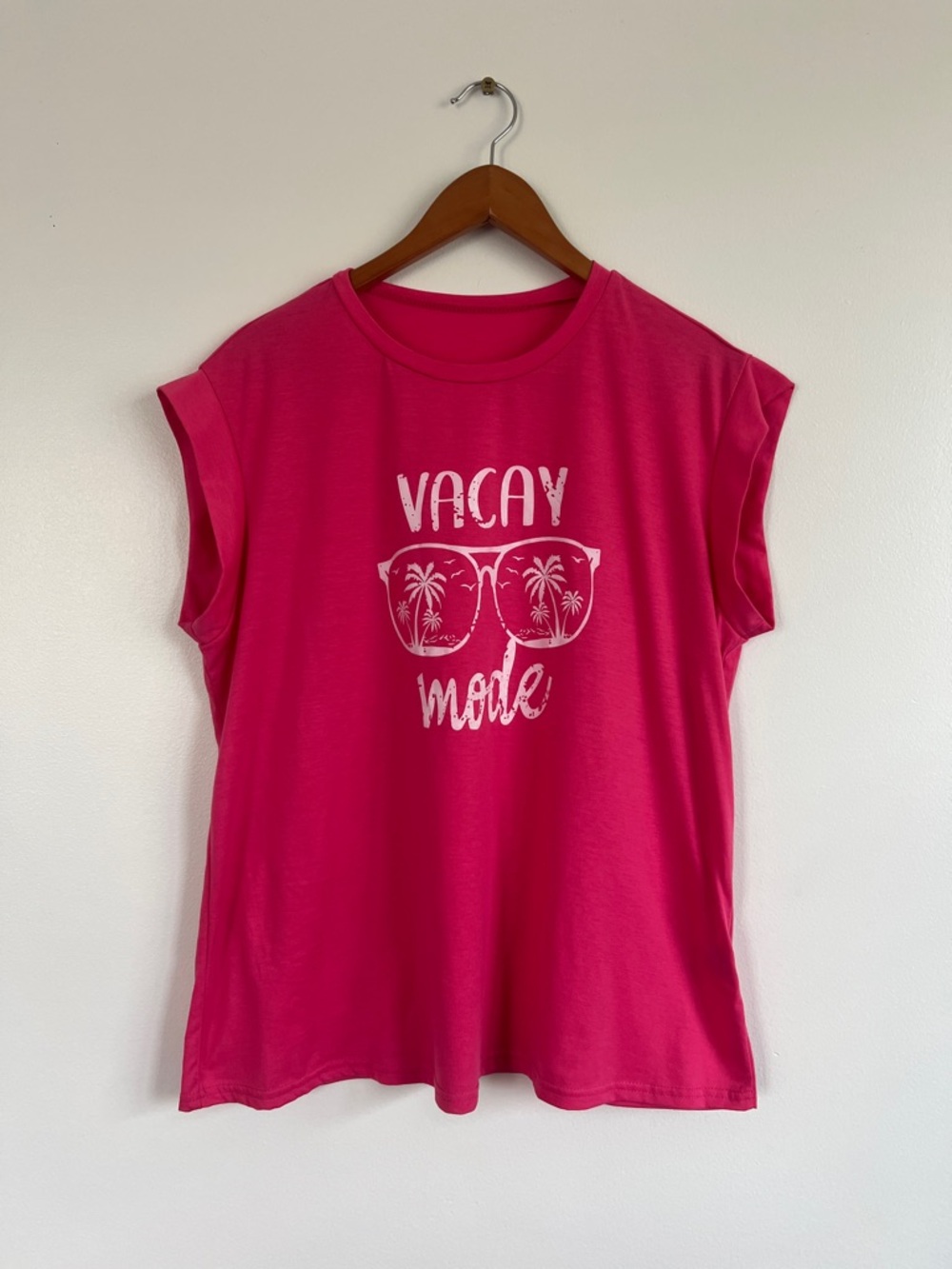 SHEIN Curve Pink Vacay Mode Tank Top 1X - Vacation Cruise Top